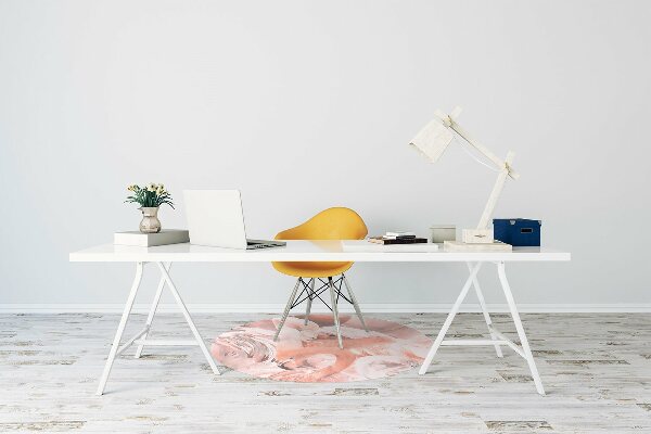Tapis de chaise de bureau Flamants