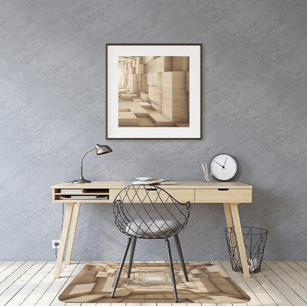 Tapis fauteuil bureau do biura Bois d'abstraction