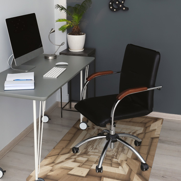 Tapis fauteuil bureau do biura Bois d'abstraction