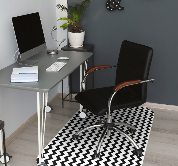 Tapis de chaise de bureau Route noire