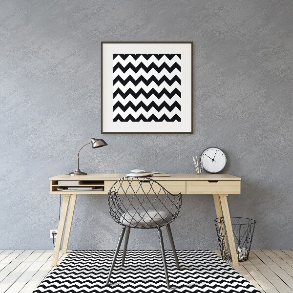Tapis de chaise de bureau Route noire