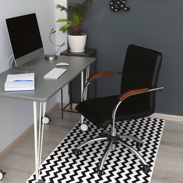 Tapis de chaise de bureau Route noire