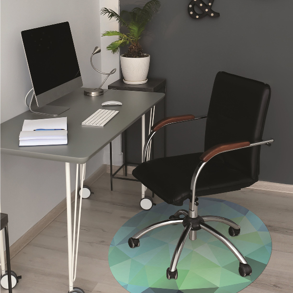 Tapis de chaise Abstraction bleue
