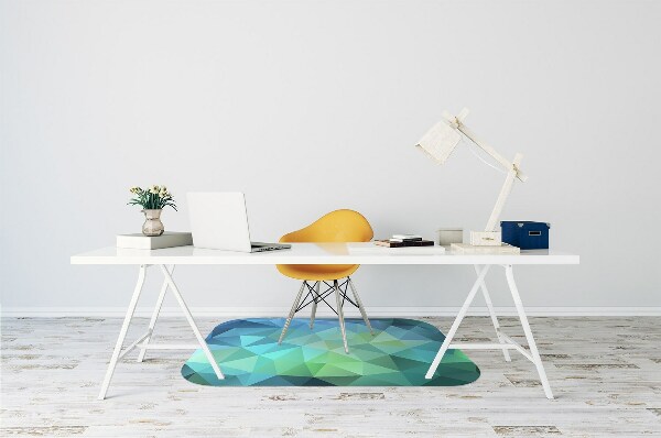 Tapis de chaise Abstraction bleue