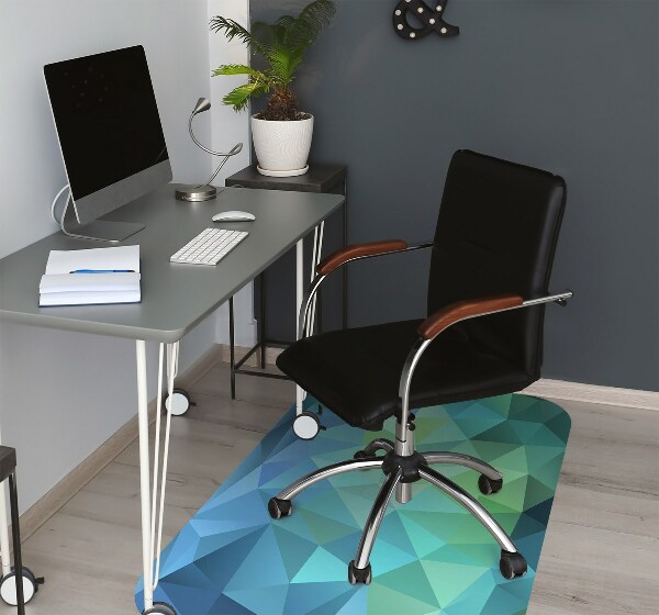 Tapis de chaise Abstraction bleue