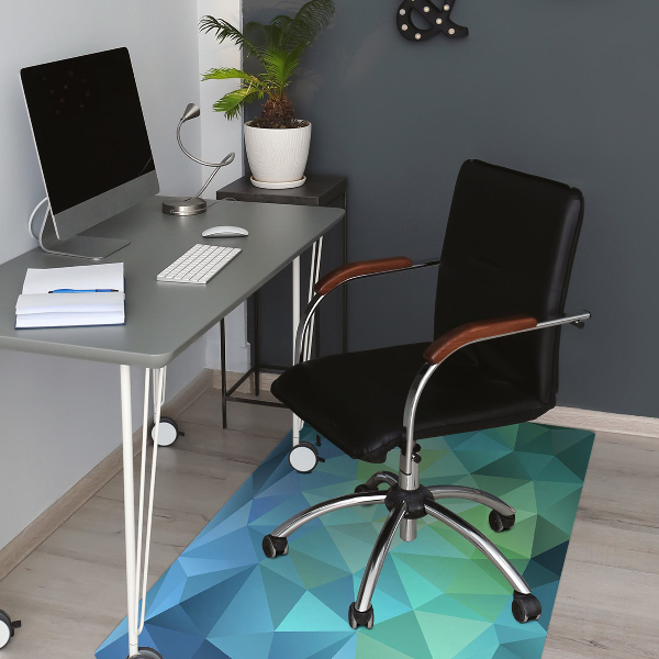 Tapis de chaise Abstraction bleue