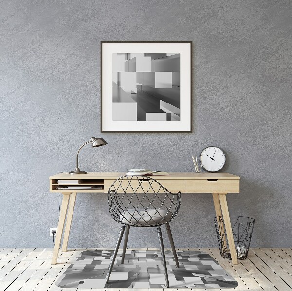 Tapis bureau Tuile grise