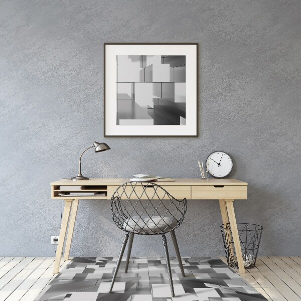 Tapis bureau Tuile grise