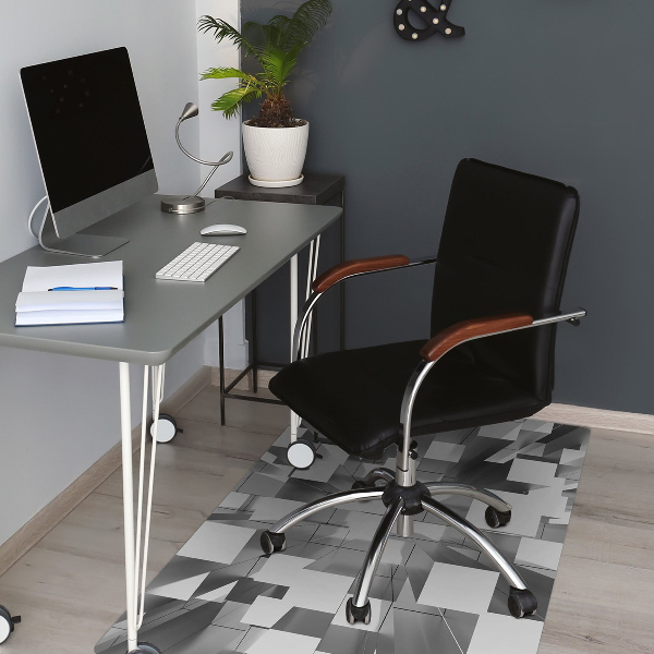 Tapis bureau Tuile grise