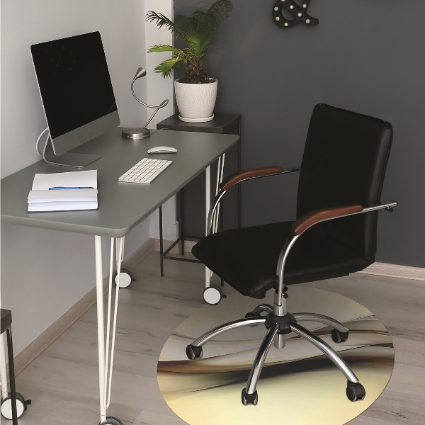 Tapis pour chaise de bureau Abstraction beige