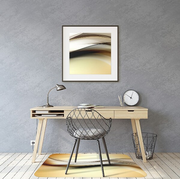 Tapis pour chaise de bureau Abstraction beige