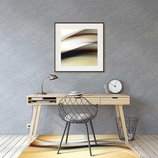 Tapis pour chaise de bureau Abstraction beige