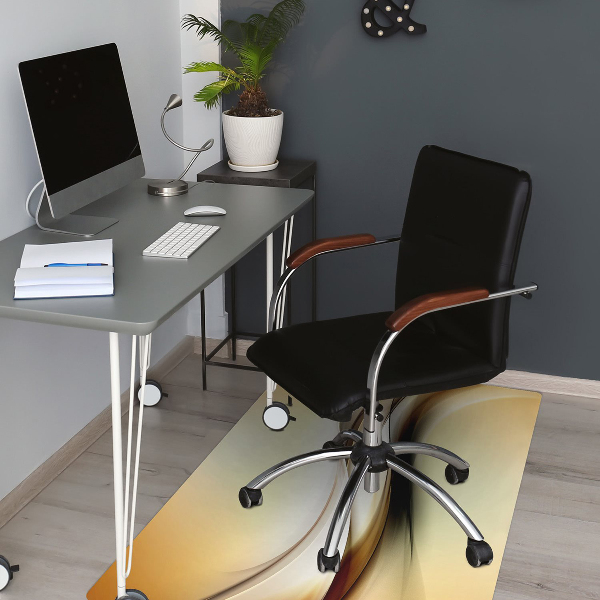 Tapis pour chaise de bureau Abstraction beige