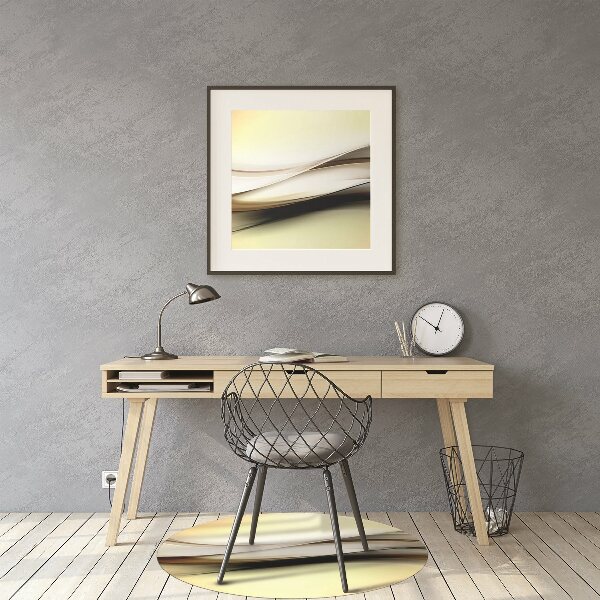 Tapis pour chaise de bureau Abstraction beige