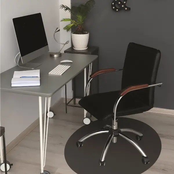 Tapis de chaise de bureau Couleur noire
