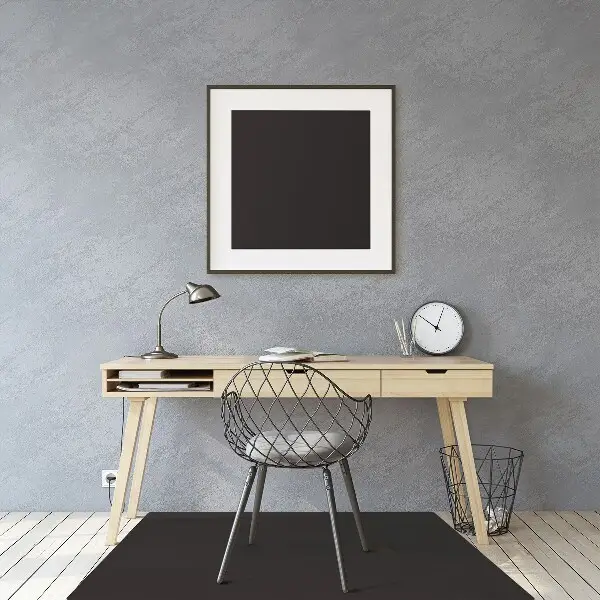 Tapis de chaise de bureau Couleur noire