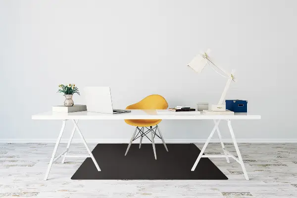 Tapis de chaise de bureau Couleur noire