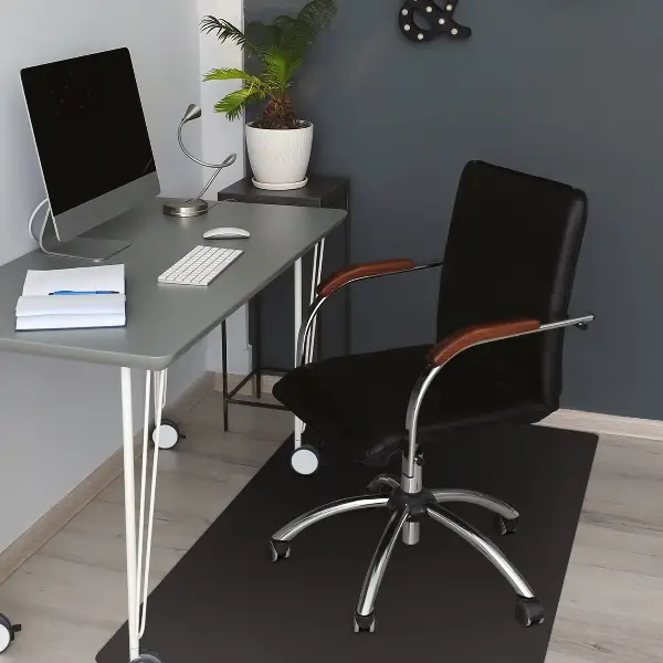 Tapis de chaise de bureau Couleur noire