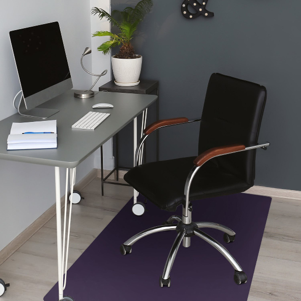 Tapis fauteuil bureau Couleur bleue en acier