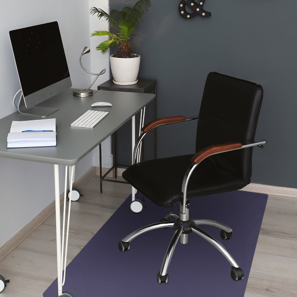 Tapis pour chaise de bureau bleu marine
