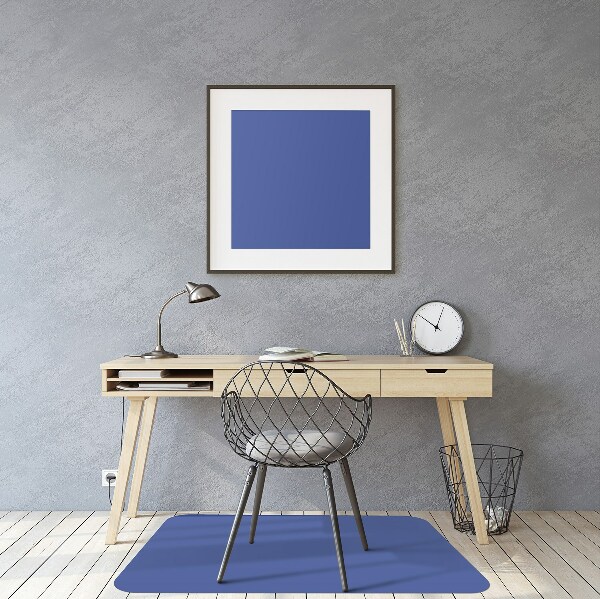 Tapis fauteuil bureau Couleur de la route bleue