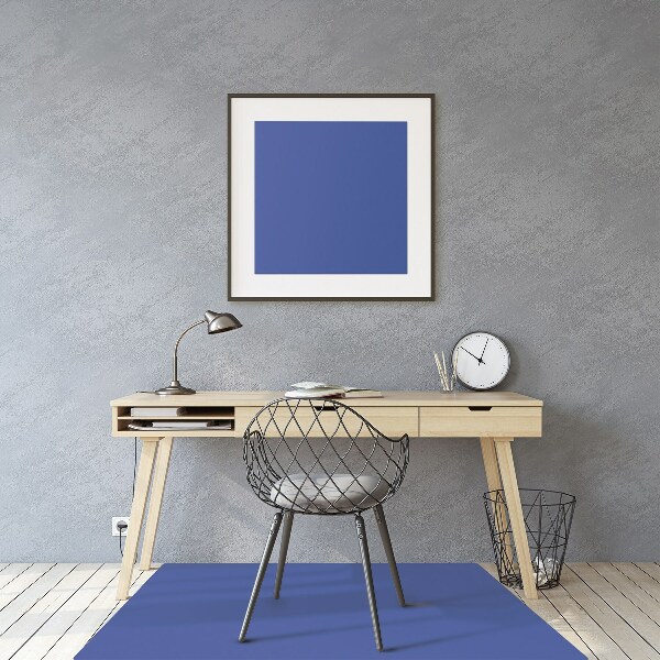 Tapis fauteuil bureau Couleur de la route bleue