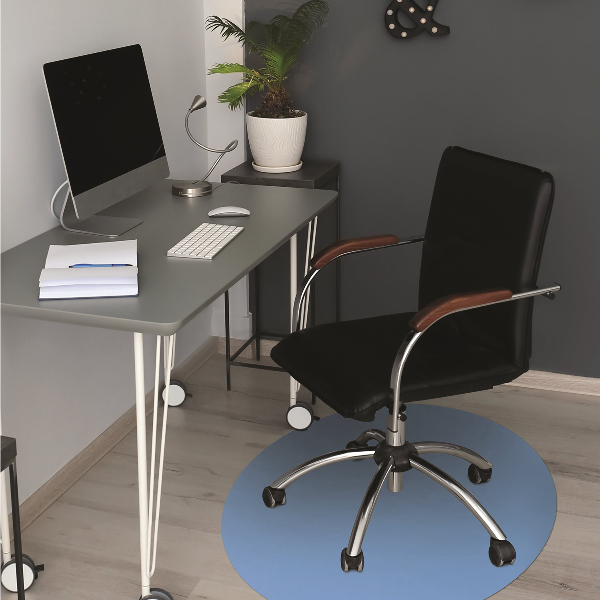 Tapis de chaise de bureau Couleur bleue