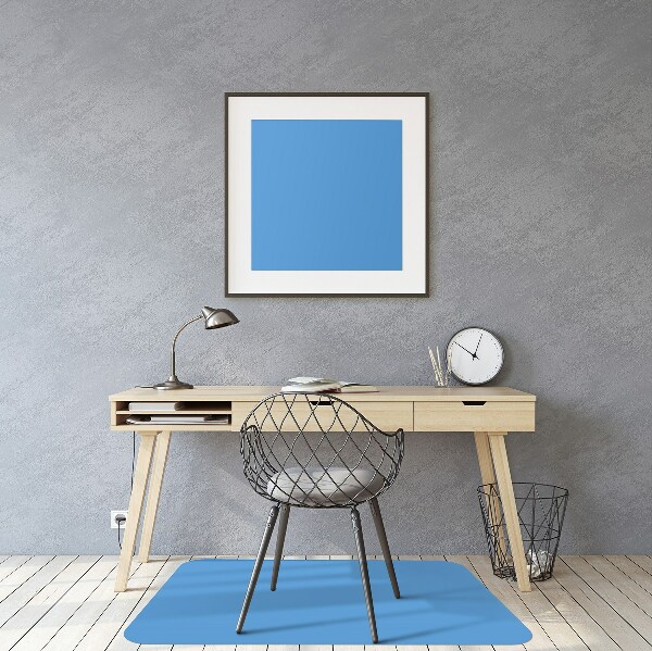 Tapis de chaise de bureau Couleur bleue