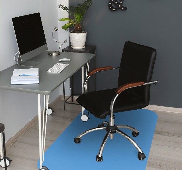 Tapis de chaise de bureau Couleur bleue