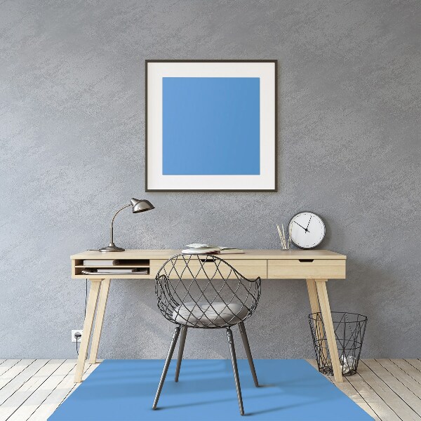 Tapis de chaise de bureau Couleur bleue