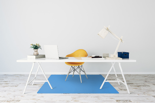Tapis de chaise de bureau Couleur bleue