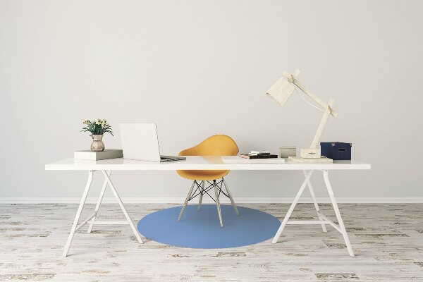 Tapis de chaise de bureau Couleur bleue