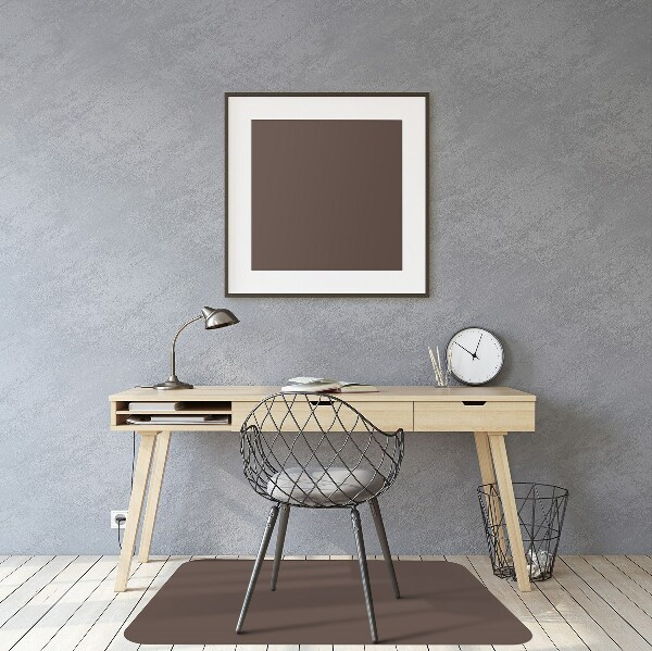 Tapis de chaise de bureau marron