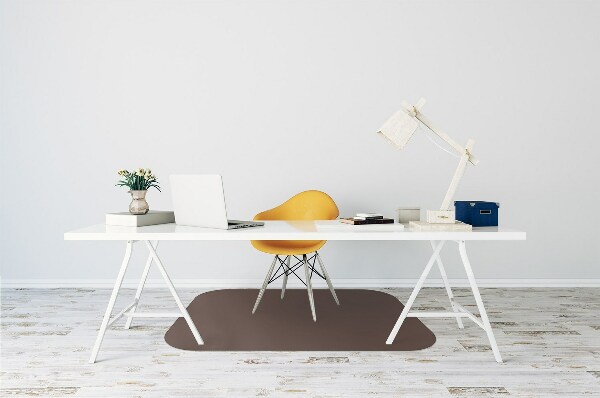 Tapis de chaise de bureau marron