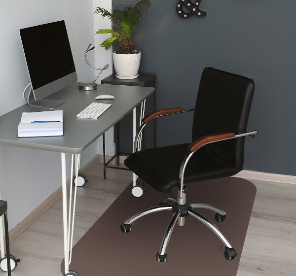 Tapis de chaise de bureau marron