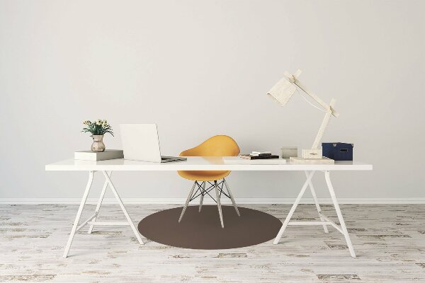 Tapis de chaise de bureau marron