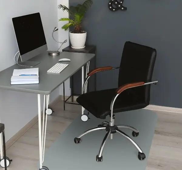 Tapis de chaise de bureau Couleur grise