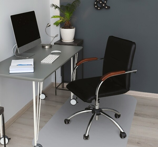 Tapis pour chaise de bureau couleur grise