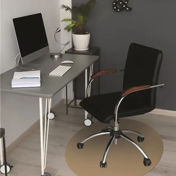 Tapis de chaise de bureau Couleur or