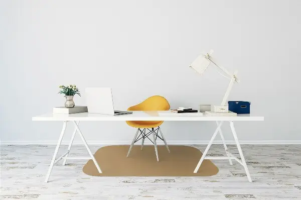 Tapis de chaise de bureau Couleur or