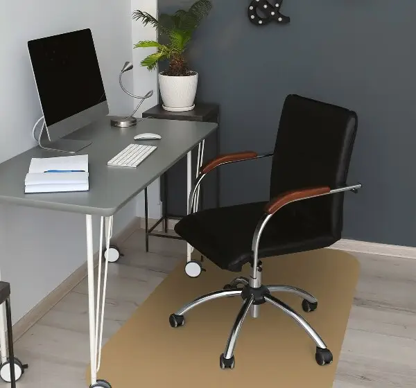 Tapis de chaise de bureau Couleur or