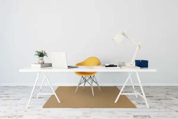 Tapis de chaise de bureau Couleur or