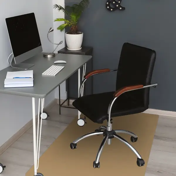 Tapis de chaise de bureau Couleur or