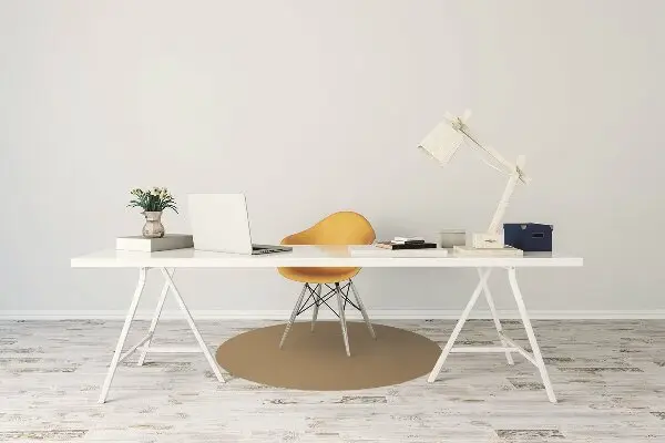Tapis de chaise de bureau Couleur or