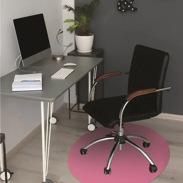 Tapis de chaise de bureau Couleur rose