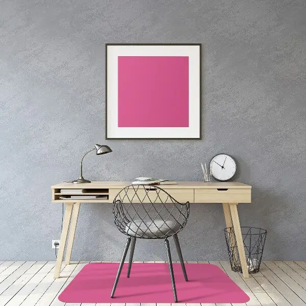 Tapis de chaise de bureau Couleur rose