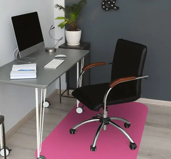 Tapis de chaise de bureau Couleur rose