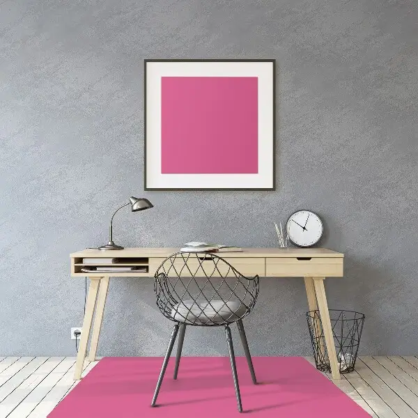 Tapis de chaise de bureau Couleur rose