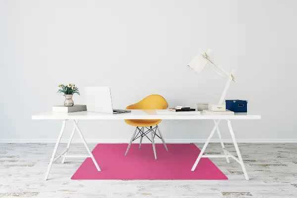 Tapis de chaise de bureau Couleur rose