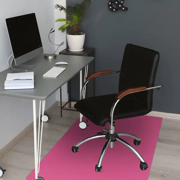 Tapis de chaise de bureau Couleur rose
